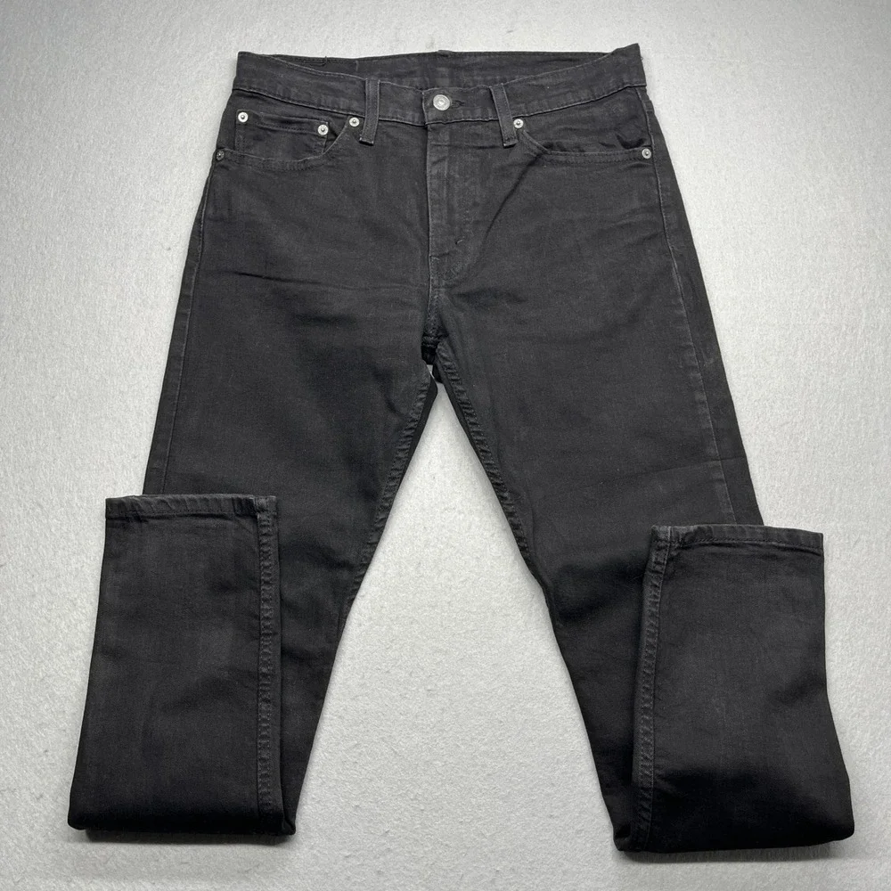 Levi's 512 Slim Taper Fit Jeans Mens 32x32 Black Denim Streetwear Modern Classic